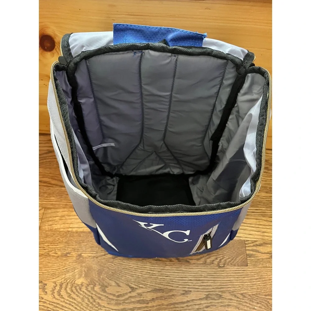 Louisville Slugger Kansas City Royals MLB Baseball Backpack Blue Grey Bag KC